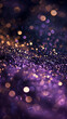 Purple and gold glitter background design