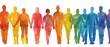 People of all colors walking together, inclusive business mindset values dignity and respect for all individuals