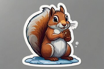 Wall Mural - sticker Squirrel