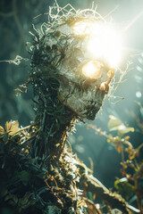 Leinwandbilder - A creature that feeds on space radiation, converting it into energy through a process similar to photosynthesis,