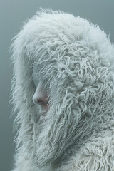 Poster - An entity covered in thick, insulating fur that can become reflective, shielding it from both frigid and scorching temperatures,