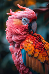 Aufkleber - A species with biofluorescent fur or feathers that change color based on the animal's health and mood, aiding in social interactions and mating.