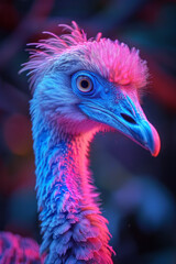 Aufkleber - A species with biofluorescent fur or feathers that change color based on the animal's health and mood, aiding in social interactions and mating.