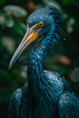 Aufkleber - A species with biofluorescent fur or feathers that change color based on the animal's health and mood, aiding in social interactions and mating.