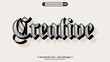 Creative 3d editable vintage style vector text effect