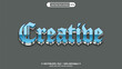 Creative silver luxurious style editable 3d vector text effect