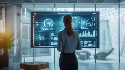 Professional business man looking at financial statistic chart while planning marketing strategy. Project manager checking at increasing sales while checking graph at meeting room. Business. AIG42.