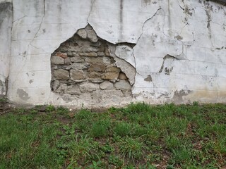 Photo of the old castle wall. Old wall texture