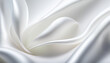 Abstract white luxury, 3D background. Elegant silky and shiny surface. 