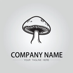 Mushroom logo company design vector image isolated on the white background