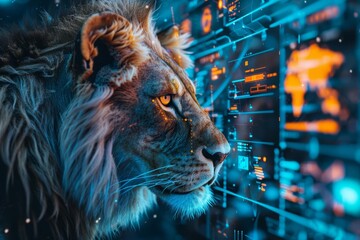 Wall Mural - futuristic cyber of a keystone predator