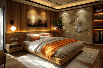 Wall Mural - luxury hotel bedroom