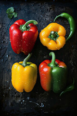 Wall Mural - red and yellow peppers