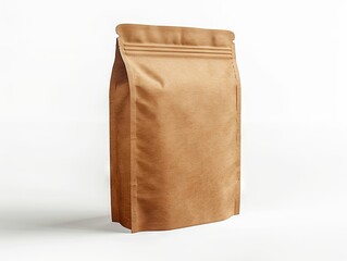 Wall Mural - A brown paper bag with a white background.