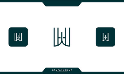 HW, WH, Abstract Letters Logo Monogram