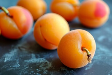 Sticker - Golden Apricots fruits. Vegetarian ripe sweet. Generate Ai