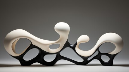 abstract modern sculpture with organic shapes