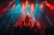 © arthurhidden - Energetic rock concert with lively crowd and vibrant lights