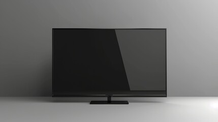 realistic tv screen. modern stylish lcd panel, led type. large computer monitor display mockup. blan