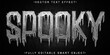 Gray Spooky Vector Fully Editable Smart Object Text Effect