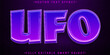 Cartoon Purple Ufo Vector Fully Editable Smart Object Text Effect