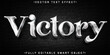 Silver Victory Vector Fully Editable Smart Object Text Effect