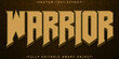 Brown Warrior Vector Fully Editable Smart Object Text Effect