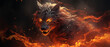 © Paul Peery - Intense Fiery Wolf in Dynamic Flames