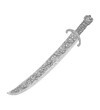 Ancient sword with floral ornament. Vintage engraving drawing style illustration