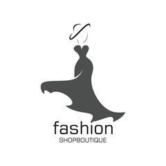 Fashion logo design simple concept Premium Vector