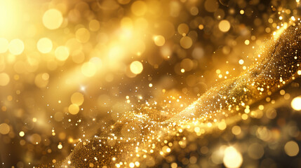 Wall Mural - abstract gold bokeh background with shiny backdrop texture.	