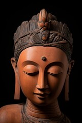 Wall Mural - Serene buddha statue with intricate details