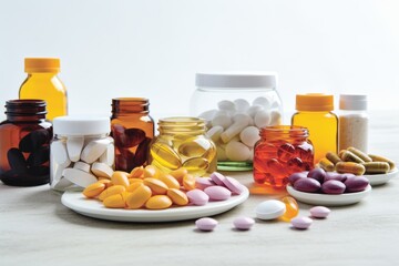 assortment of various pharmaceutical and nutritional supplements