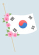Korean Anniversary Illustration with Rose of Sharon.