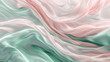 A calm and elegant portrayal of dusty rose and sea green waves flowing smoothly together, suggesting the graceful movements of a ballet dancer.