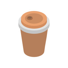 Poster - Isometric coffee cup