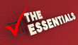 The Essentials Check Mark Box Basics Fundamentals Core Most Important Principles 3d Illustration
