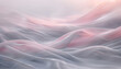 A gentle merger of dusty rose and soft gray waves, flowing together in a delicate and soothing manner, suggesting the quiet beauty of a foggy dawn.
