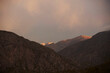 Andean sunrise landscape in the mountainous area of Potrerillos, Mendoza, Argentina.