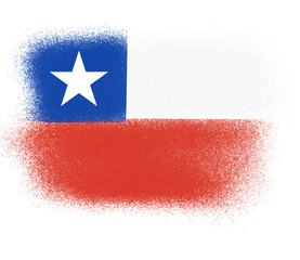 Wall Mural - chilean flag with paint splashes