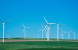wind turbine on green meadow
