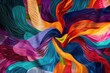 Vibrant Abstract Tapestry of Imaginative Threads