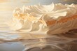 Artistic rendition of a melting cream pie, the texture flowing and blending into an abstract, painterly surface