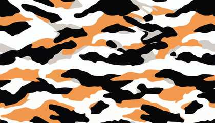 Wall Mural - Seamless Colorful Tiger Camo Pattern