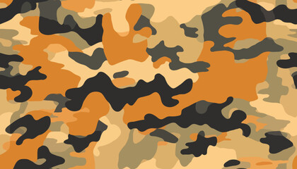 Wall Mural - Seamless Colorful Tiger Camo Pattern