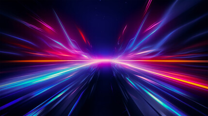 Abstract modern AI futuristic technology neon light effect network digital Connections data design background