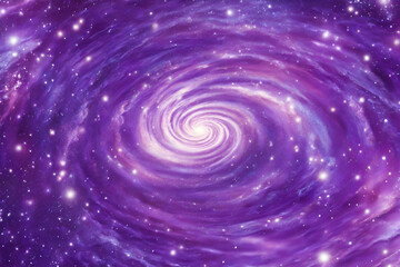 Wall Mural - abstract violet shiny background. Spiral galaxy and glitter