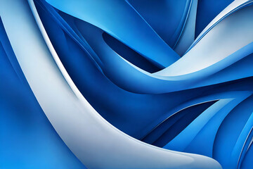 Wall Mural - Abstract blue background, abstract lines twisting bends