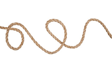 curled rope isolated transparent