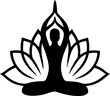 yoga lotus pose vector icon